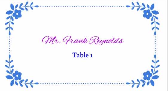 place card Template-1